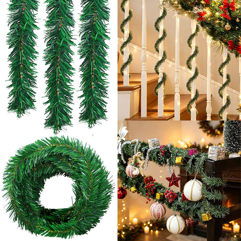 Tinsel Garland Decoration - إكليل عيد الميلاد من خشب الصنوبر