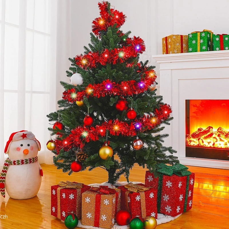 قطعة واحدة من زينة عيد الميلاد - مراجعة Tinsel Garland Decoration وسعره