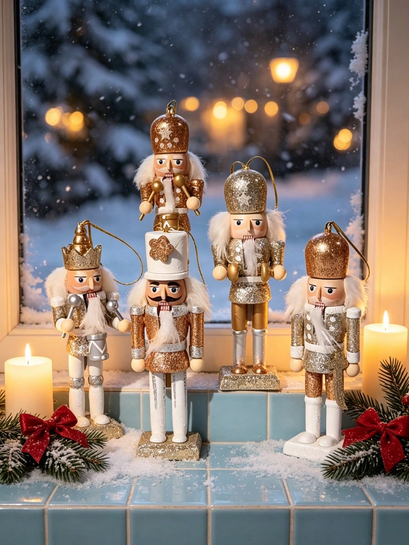 مجموعة من 5 قطع من دمى الجندي  - مراجعة Nutcracker Figurine وسعره